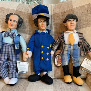 Vintage Three Stooges Doll Lot Of Three