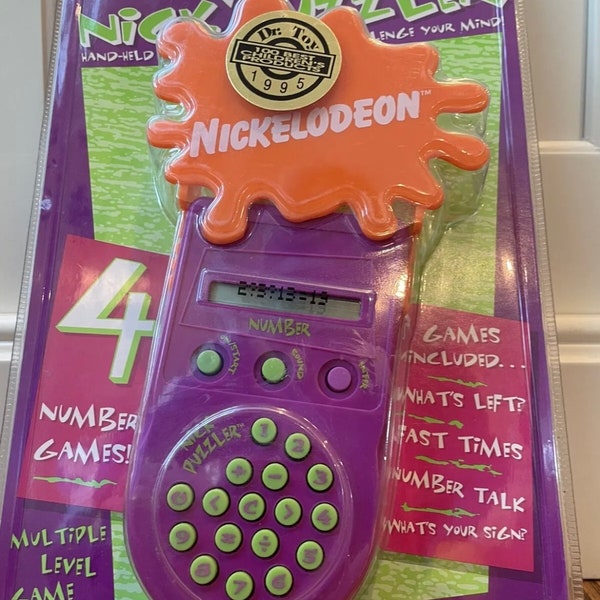 Vintage Nickelodeon 1995 Nick Puzzler Handheld Puzzle Game Toy New Sealed