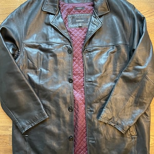 Vintage Claiborne Mens Leather Jacket - Etsy