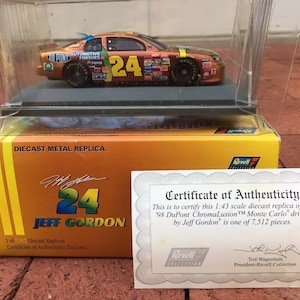 Jeff Gordon 24 Du Point, modelo vintage de 1998, escala 1:43, fundido a presión, colección Revell