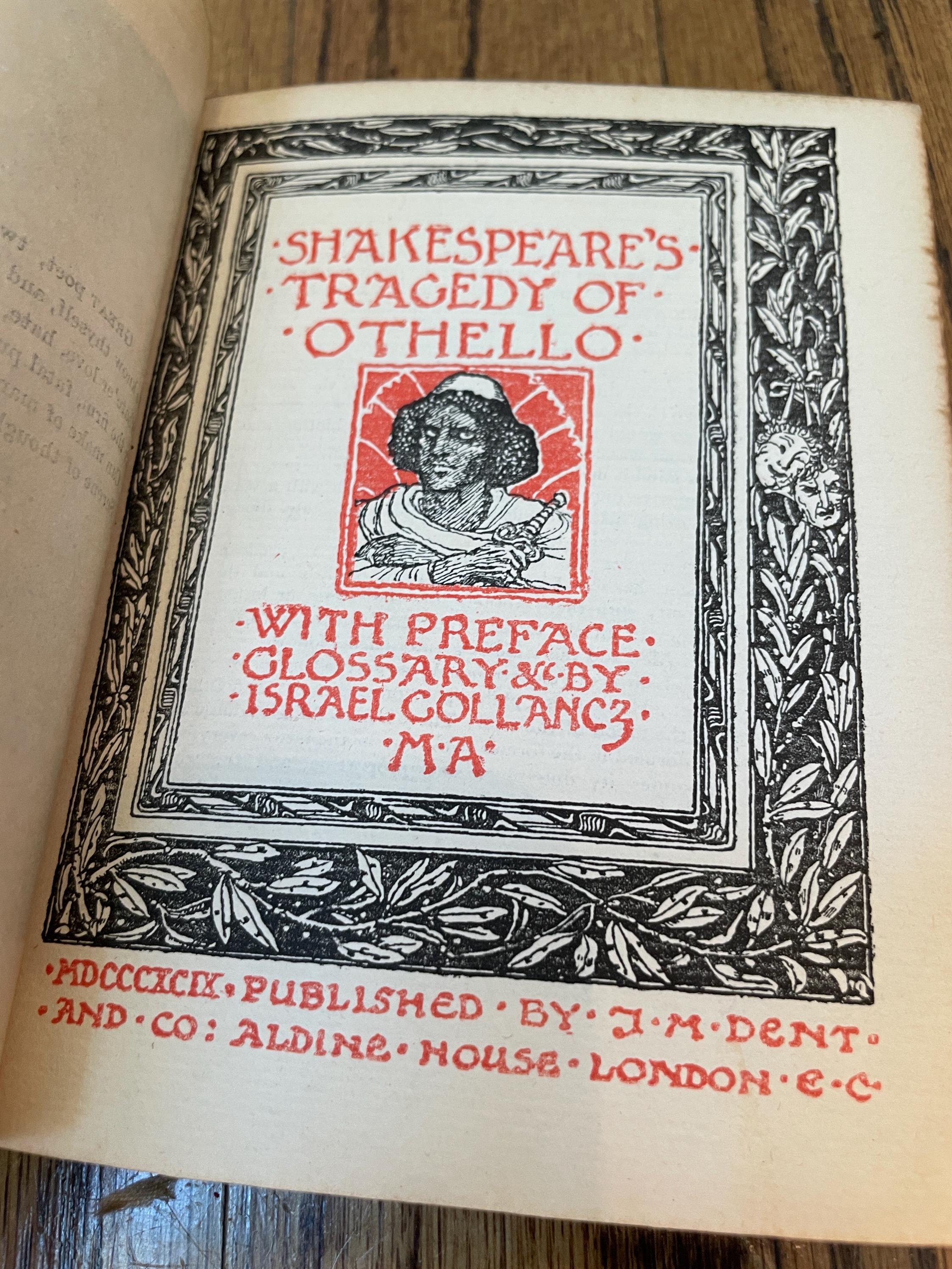 Shakespeare Othello Late 1800's Cambridge Edition Leather Bound