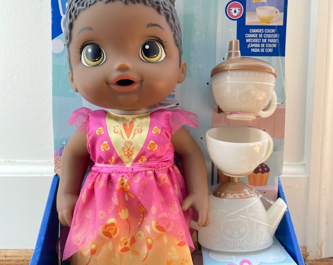Baby Alive Tea N Sparkles Baby Doll colorchanging Tea Set Black Hair