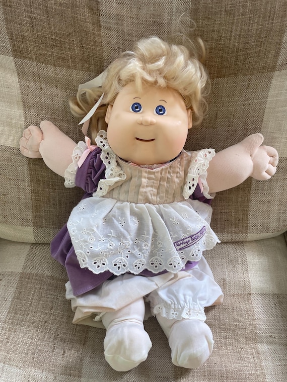 cabbage patch doll purple dress Vintage Cabbage Patch Kids Brand Purple Dress Outfit Only