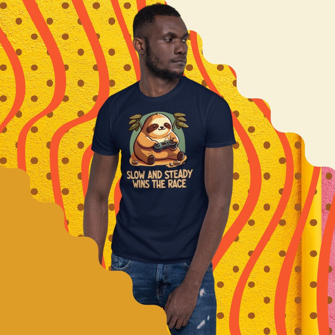 Gaming Sloth 'slow and Steady Wins the Race' - Etsy