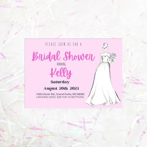 Classic Bridal Shower Invitation, Fashion Girl Shower Invite, Stylish Editable Bridal Shower Template, wedding editable template #LS14
