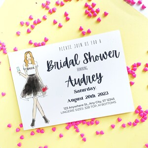 Classic Bridal Shower Invitation, Fashion Girl Shower Invite, Stylish Editable Bridal Shower Template, wedding editable template #LS03