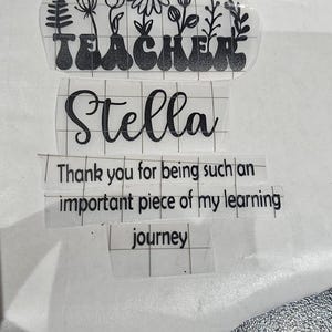 Calcomanías de vinilo personalizadas para profesores, asistentes de enseñanza, calcomanías para el personal escolar, marcos, cajas de regalo, cuadernos, placas, graduación