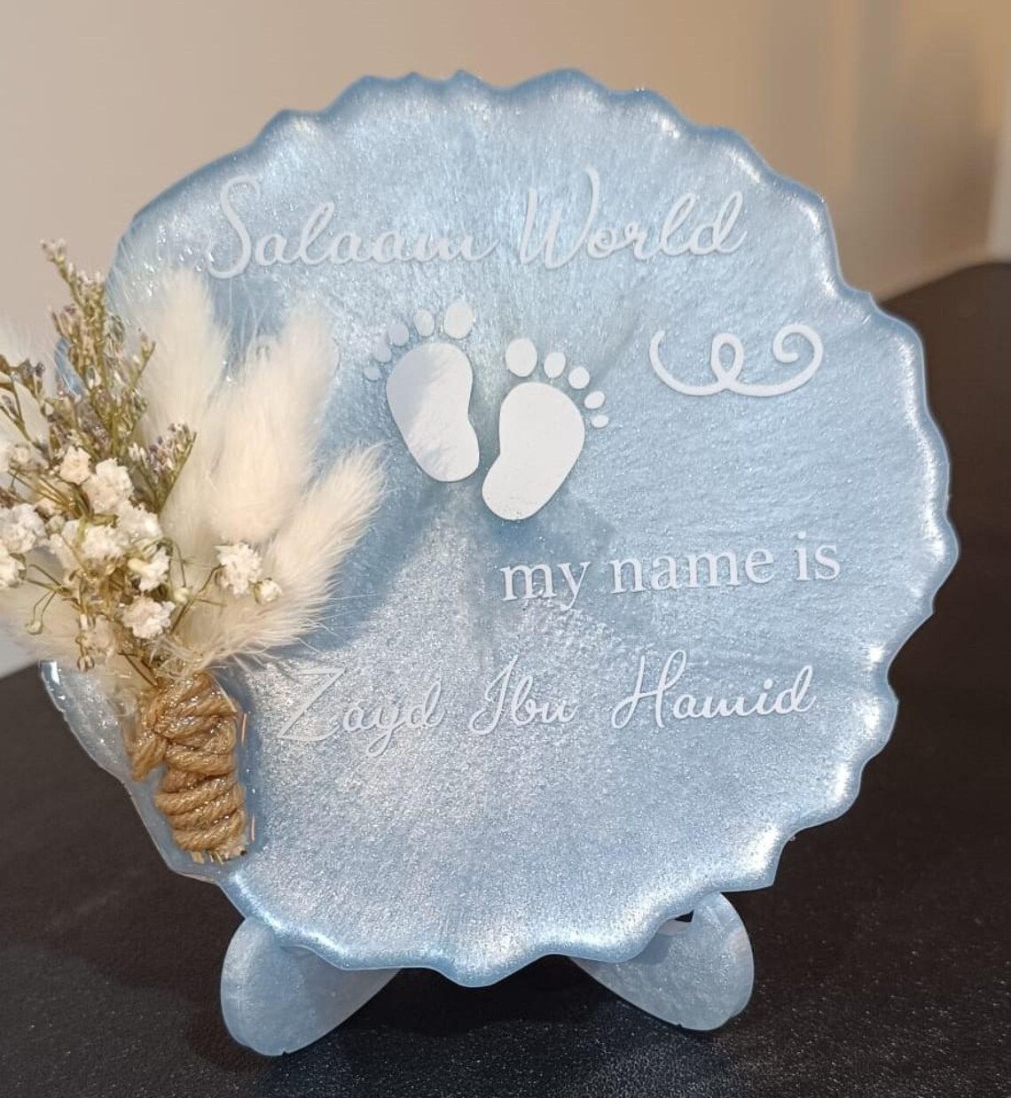 Personalized Baby Boy Birth Plaque: 5" Resin Announcement Gift - Etsy