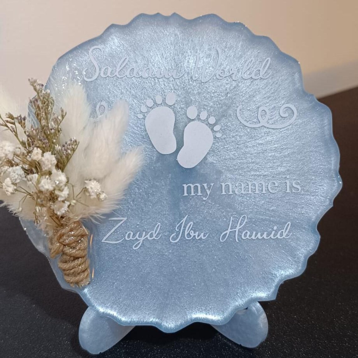 Personalized Baby Boy Birth Plaque: 5" Resin Announcement Gift - Etsy