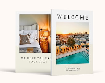 Airbnb Welcome Book Template | Vacation Rental Template | Airbnb Welcome Guestbook | Host Manual Guidebook Template | VRBO | Canva Template