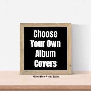 a black and white picture with the words choose your own album covers