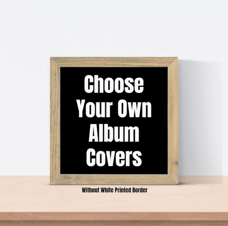 a black and white picture with the words choose your own album covers