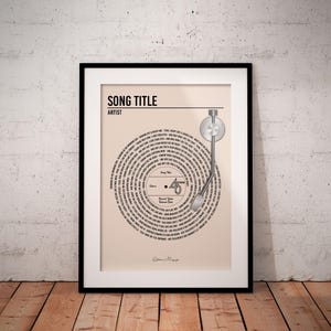 Custom Vinyl Lyrics, Personalised Music DIGITAL DOWNLOAD, Customisable Music Gift, Anniversary Gift, Music Gift, Wedding Song Dance
