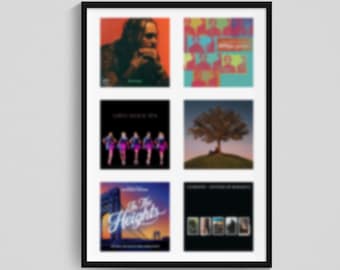 Album Cover Print Poster | Music Gift with Album Cover Art | Choose Your Own Albums | Framed or Unframed Gift for Dad / Son
