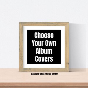 a black and white poster with the words choose your own album covers