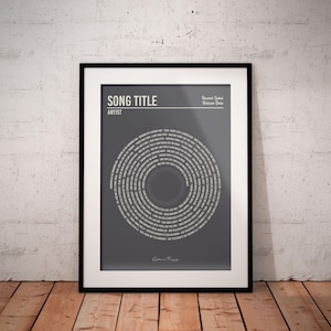 Custom Vinyl Lyrics, Personalised Music DIGITAL DOWNLOAD, Customisable Music Gift, Anniversary Gift, Music Gift, Wedding Song Dance