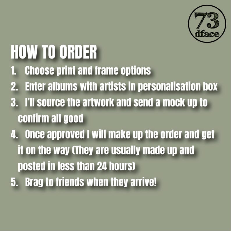 a poster with the words how to order