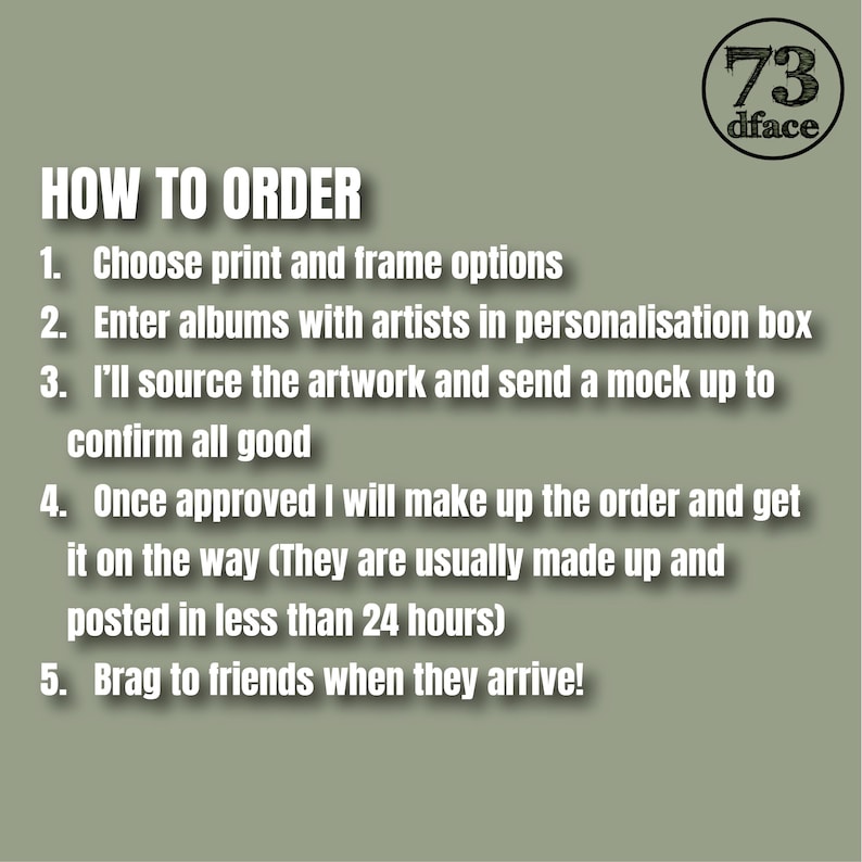 a poster with the words how to order