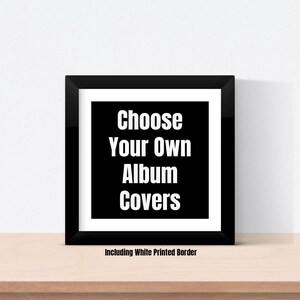 a black and white poster with the words choose your own album covers