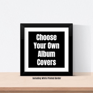 a black and white poster with the words choose your own album covers