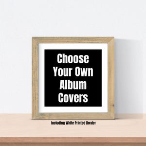 a black and white poster with the words choose your own album covers