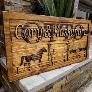 Farm Sign, Ranch Sign, Horse Sign, Last Name Sign, Established Sign, Family Name Sign, Wedding Welcome Sign, Established Sign, Custom Sign