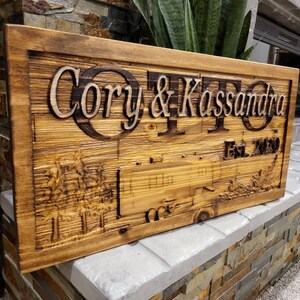 Camping Sign, Last Name Sign, Established Sign, Family Name Sign, Wedding Welcome Sign, Established Sign, Camper Sign, Custom Wood Sign