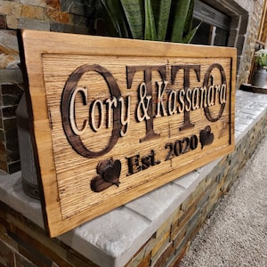 Wedding Gift, Bridal Shower Gift, Established Wedding Sign, Last Name Sign, Engagement Gift Sign, Custom Wood Sign, Anniversary Sign