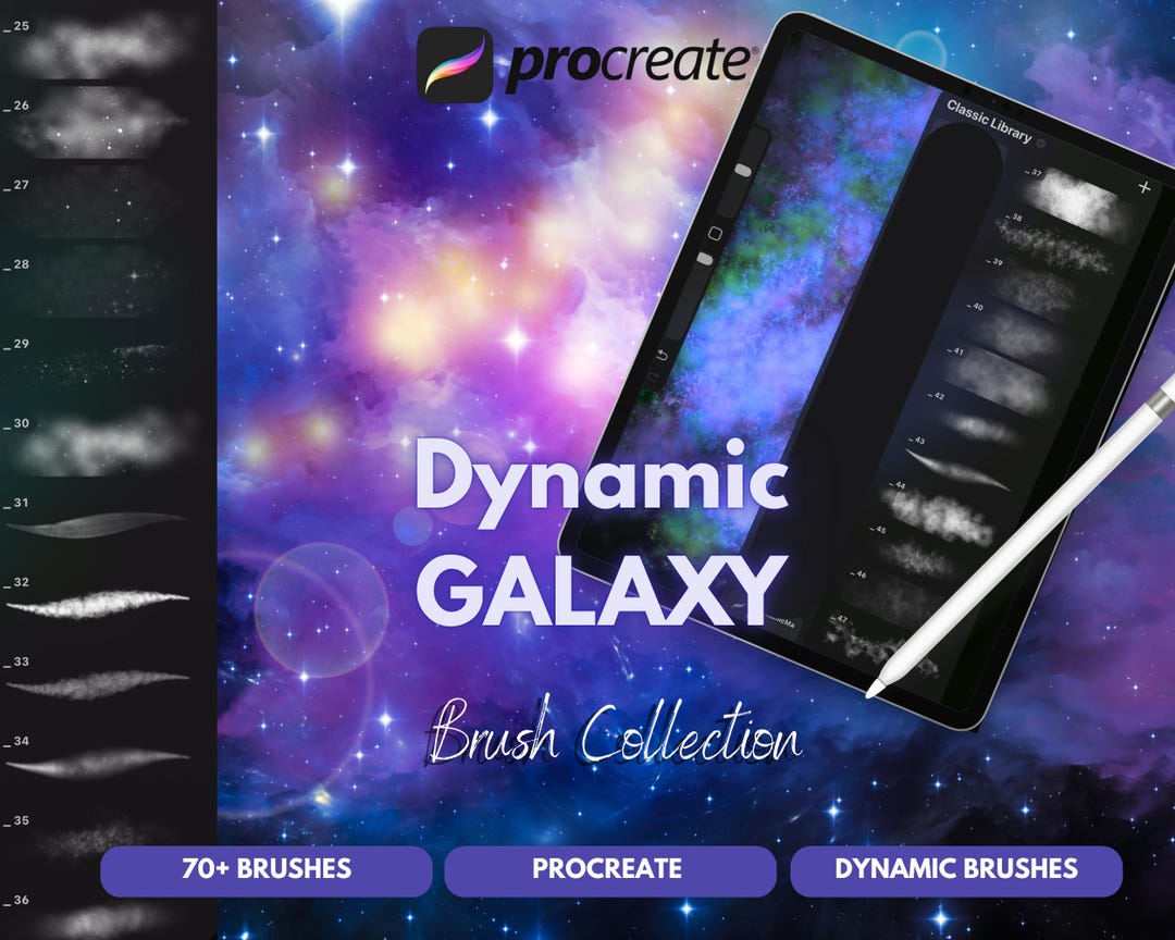70+ Galaxy Procreate Brushes – Dynamic Space Drawing Brushes, Cosmic ...