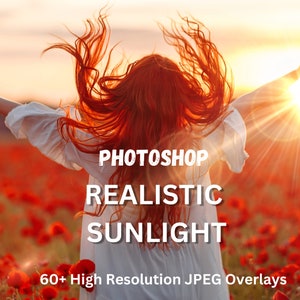 100+ Sun & Sunlight Photoshop Overlays: Realistic Light Effects (Digital Download)