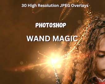 Magic Wand Overlay, Wizard Magic, Wand overlay, Magic Wand for Wizard and Witch, Magic Overlays, wand photoshop, witchy photoshop, bokeh