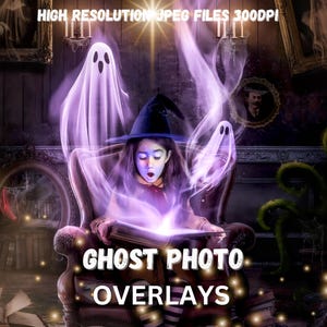Halloween Ghost Photo Overlays: Spooky Flying Spirits (Digital Download)