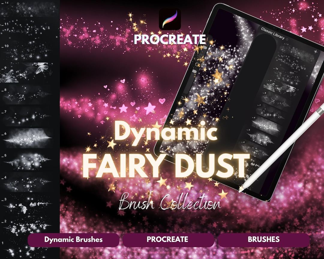 Fairy Dust Procreate Dynamic Brushes, Enchanted Twinkle Dust Brushes ...