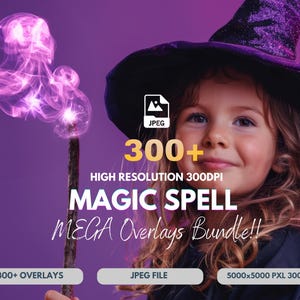 Foto-overlays magische spreuk: lichteffecten clipart (digitale download)