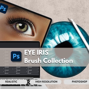 Photoshop Augenpinsel. Photoshop Iris Streifen Pinsel, Photoshop Pinsel Augen, Augenpinsel, Sofortiger digitaler Download