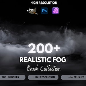 Oltre 200 pennelli Photoshop per nebbia e fumo realistici (download digitale)