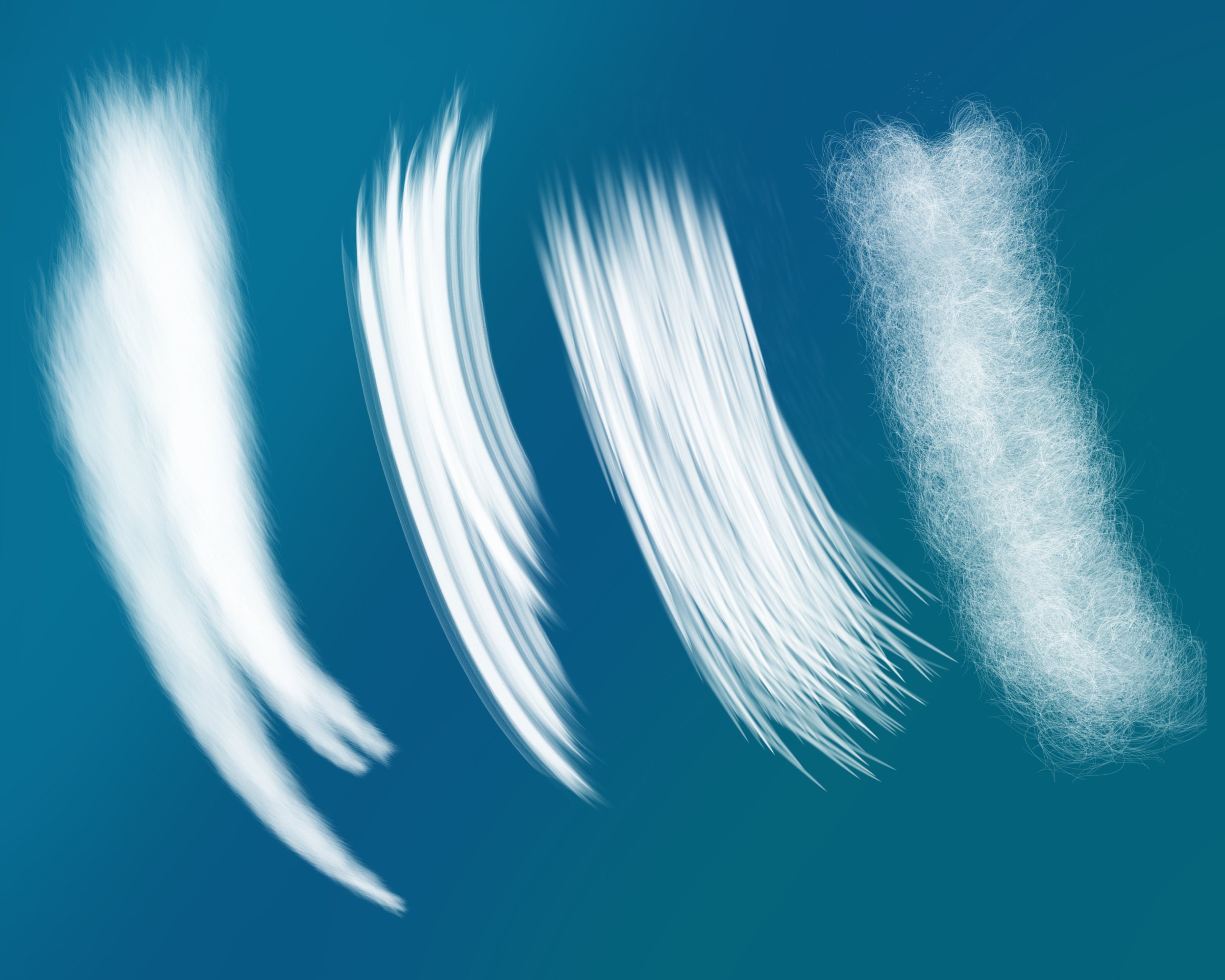 Procreate Hair Brushes. Instant Digital Download, Realistic Hair
