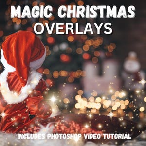 Magic Christmas overlay, Photoshop Glowing stars overlays, Gold Stars, Stardust, sparkles, Overlay for Christmas magic, Photographer overlay