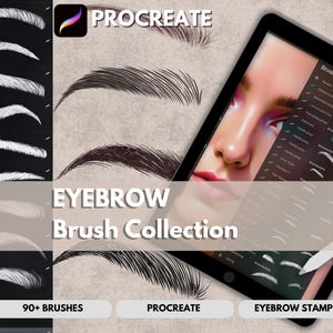 Eyebrow Brushes, Procreate Brushes Eyebrows, a set of brushes, graphic design, Procreate brushes, Eyebrow Stamps for procreate