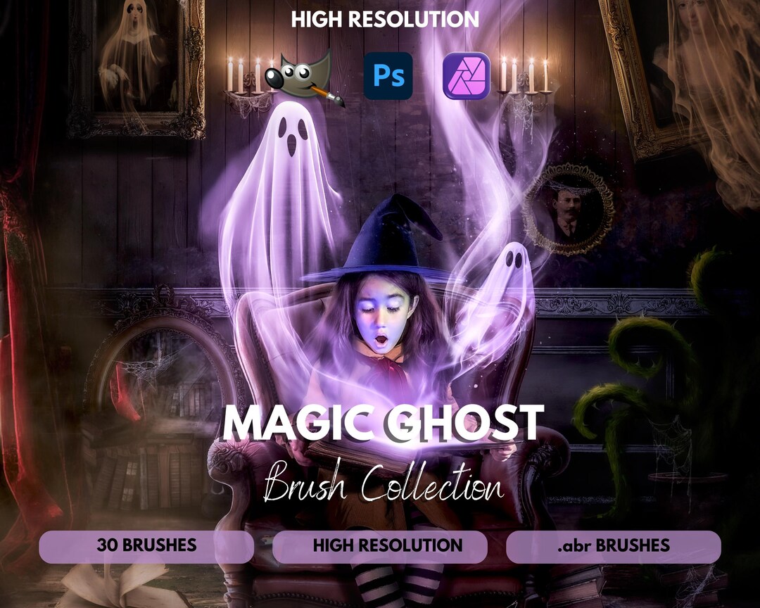 Photoshop Ghost Brush Bundle: Spooky Magic Effects (digital Download ...