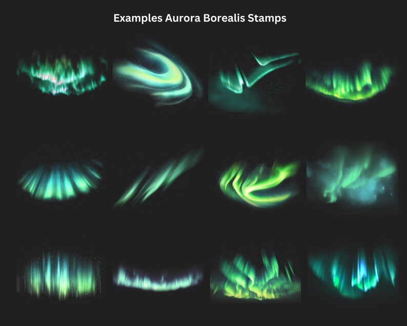Northern Lights Procreate Brushes: Aurora & Star Brush Set (digital ...
