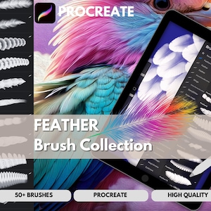 Procreate Feather Brushes: Angel, Bird, Fluffy (Brushset)