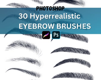 Eyebrow Brushes, Photoshop Brushes Eyebrows, a set of brushes, abr files, graphic design, Photoshop and Procreate brushes, Eyebrow Stamps