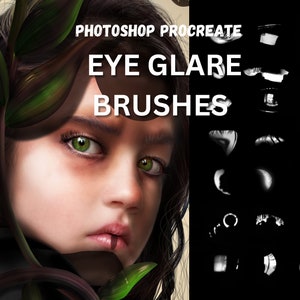 Eye Catchlight Brushes: Photoshop & Procreate Portrait Glare (Digital Download)