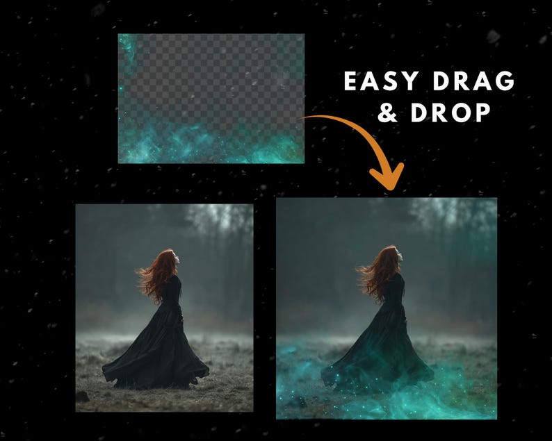 Wicked Magic Mist Overlays PNG Bundle | Dark Fantasy Portrait Frame ...