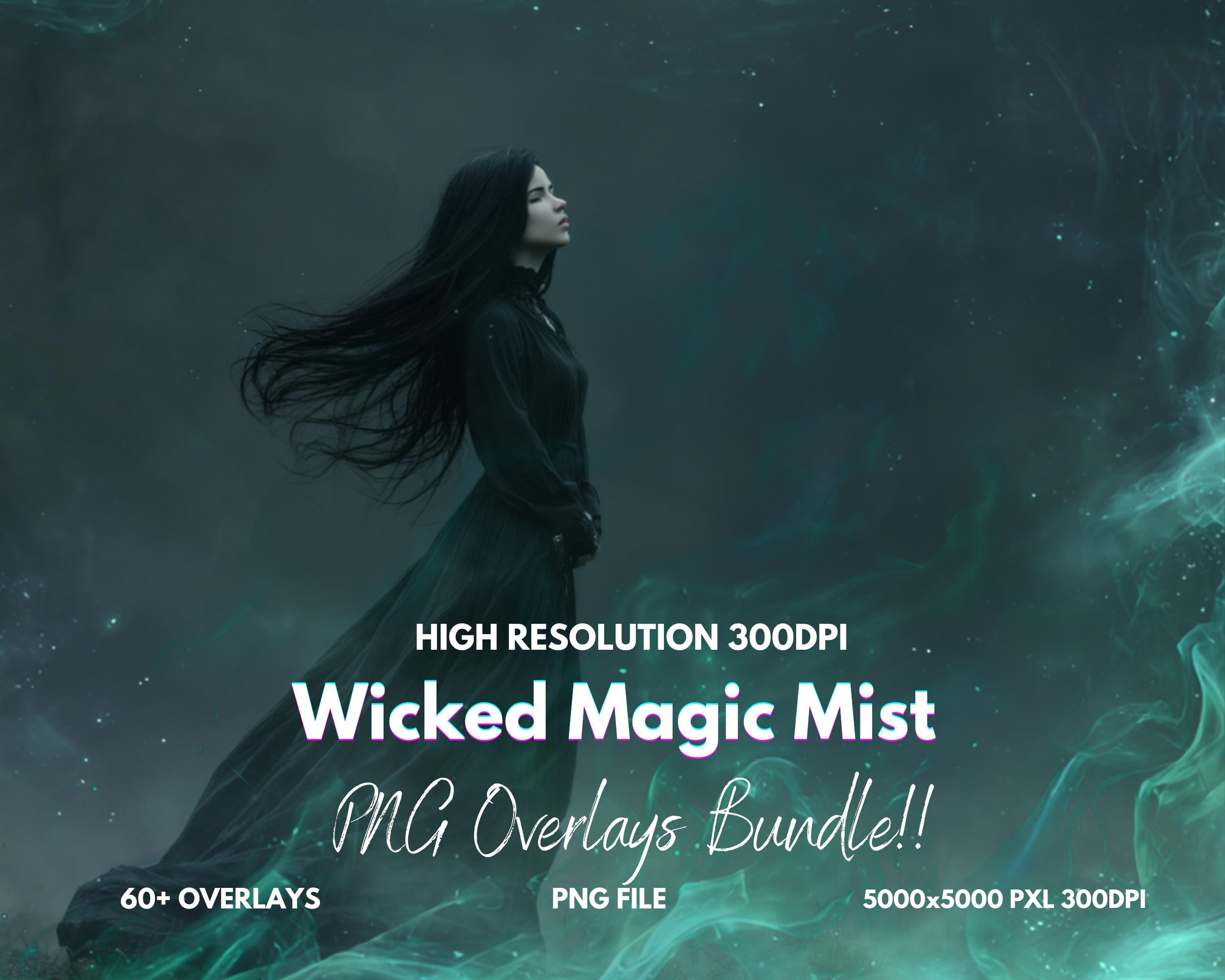 Wicked Magic Mist Overlays PNG Bundle | Dark Fantasy Portrait Frame ...
