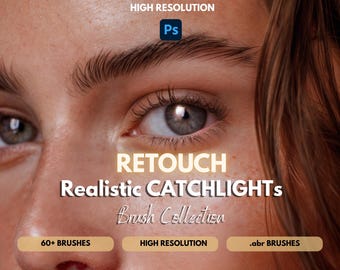 Catchlight Photoshop Brushes for Photographers, Catchlight eye brush, photoshop portrait brush,  realistic brush, photoshop eye glare brush