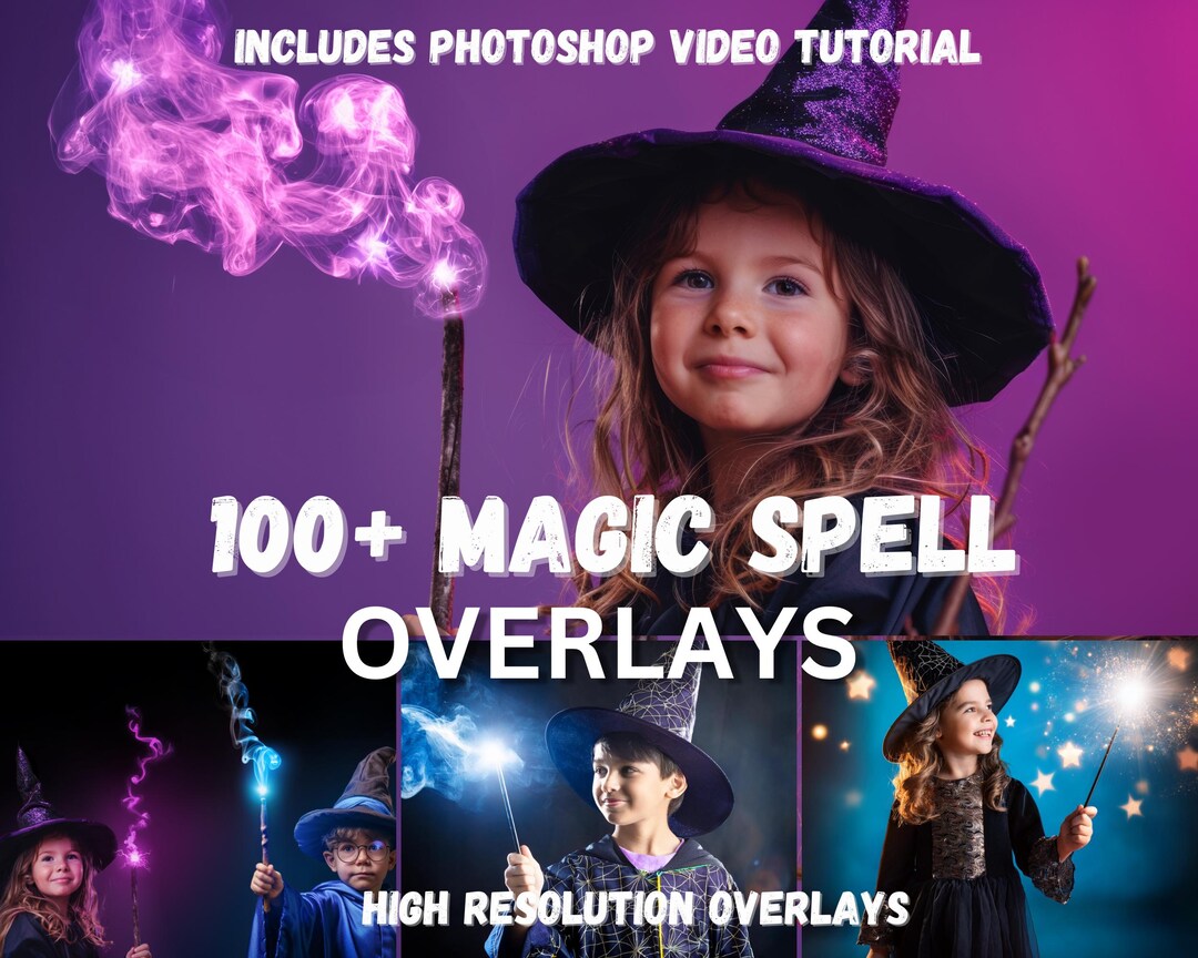 100 Magic Spell Photo Overlays Clipart, Glow Spell Photo Effect, Magic ...