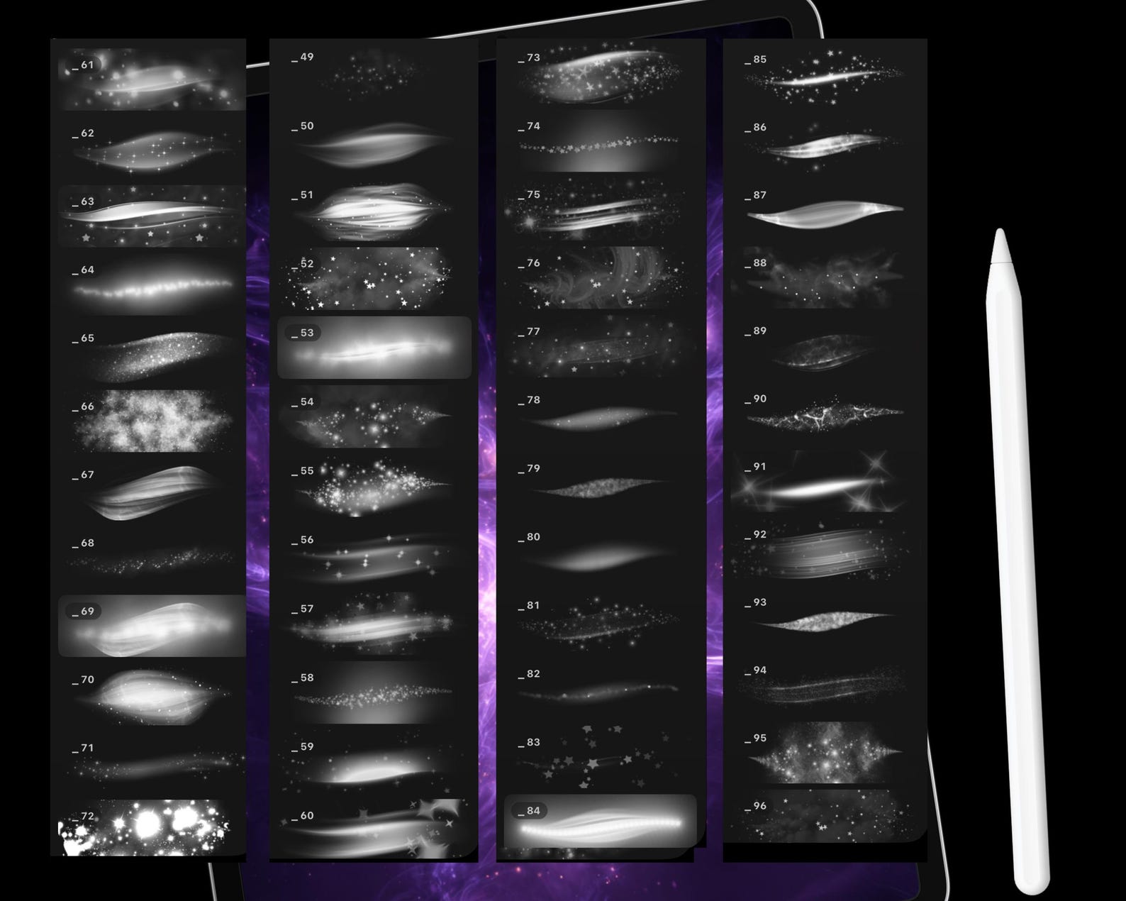 Dynamic Cell Brushes Magic FX Dynamic Brushes for Procreate | Sparkle, Glow & Lightning ...