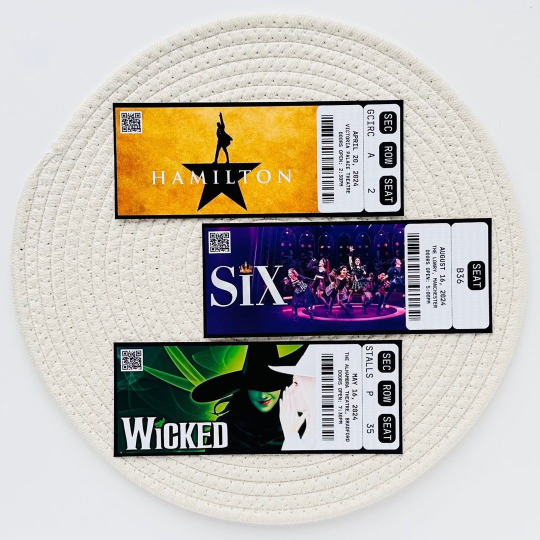 Personalised Theatre Ticket Event Ticket Surprise Voucher Musical ...